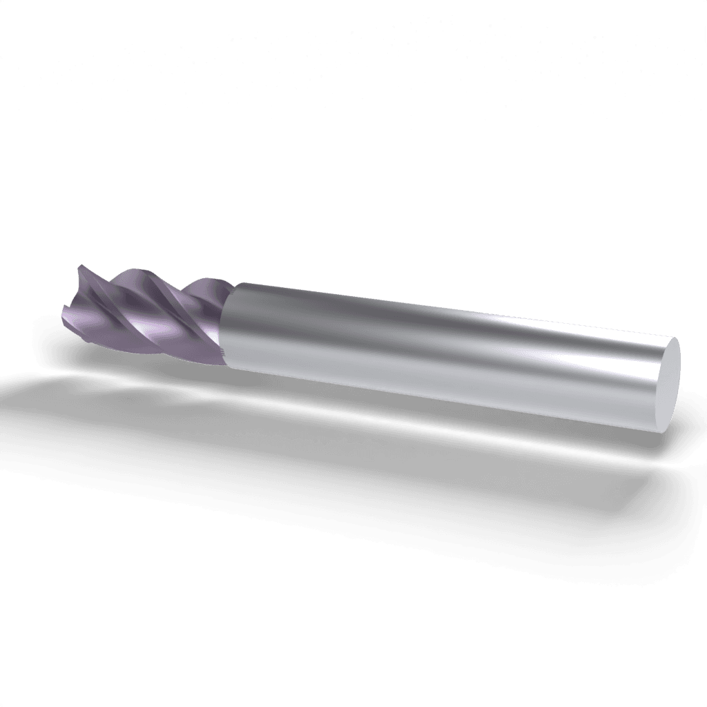 TXT2DRAWING 3D render of a solid end mill